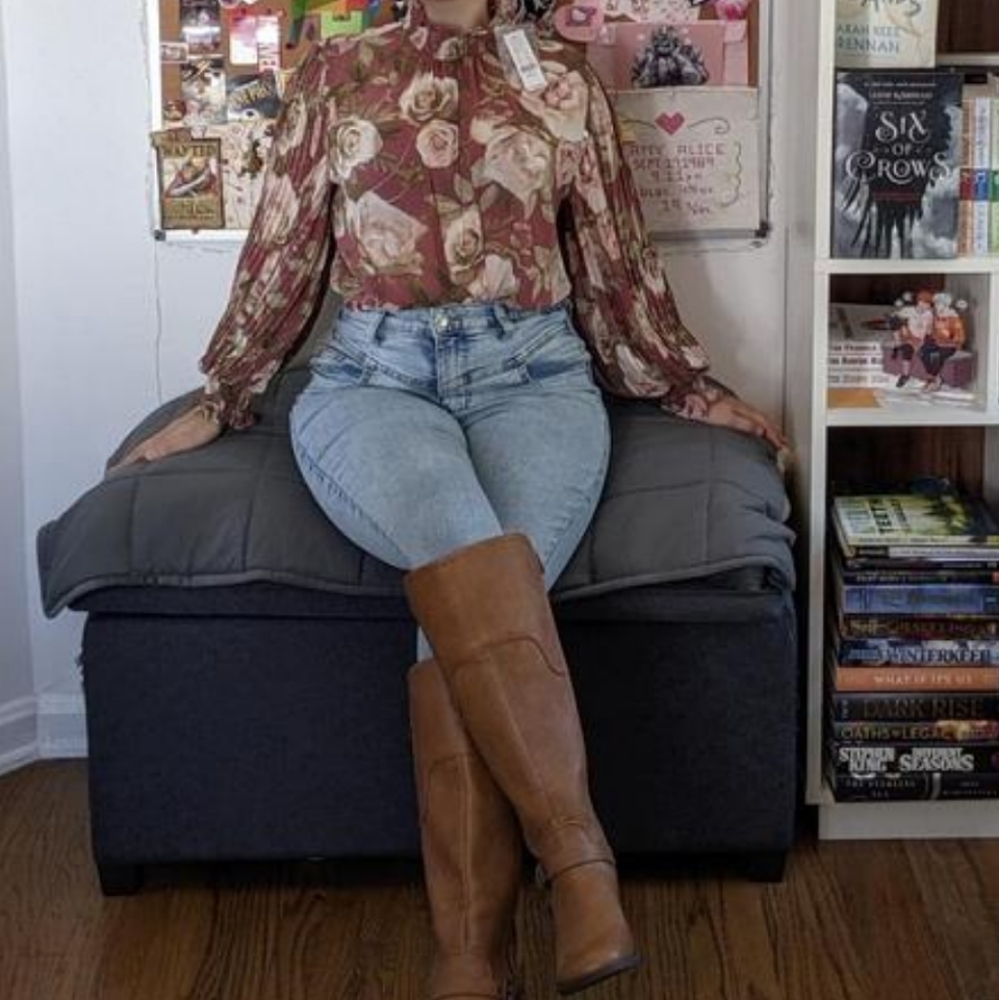 Sheer Floral Blouse